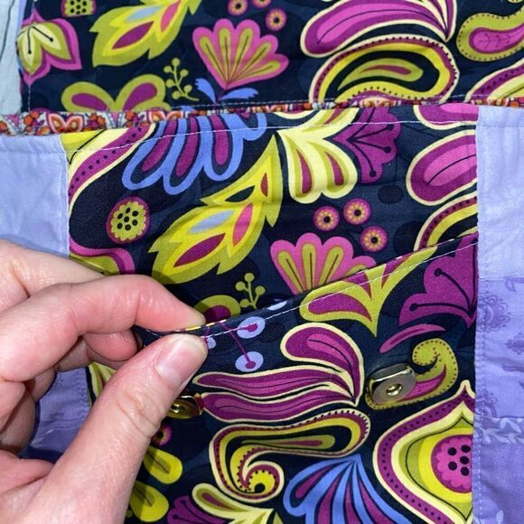 Euphoria Jane handmade crossbody or shoulder fabric fold over purse - Picture 6 of 14